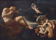 Johann Carl Loth Galatea mit ihren Begleiterinnen vor Polyphem Sweden oil painting artist